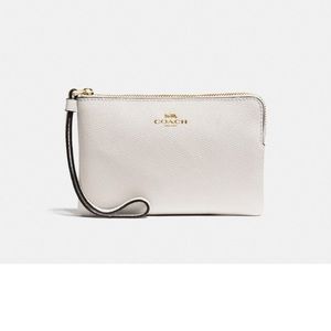 Coach White Wristlet Clutch